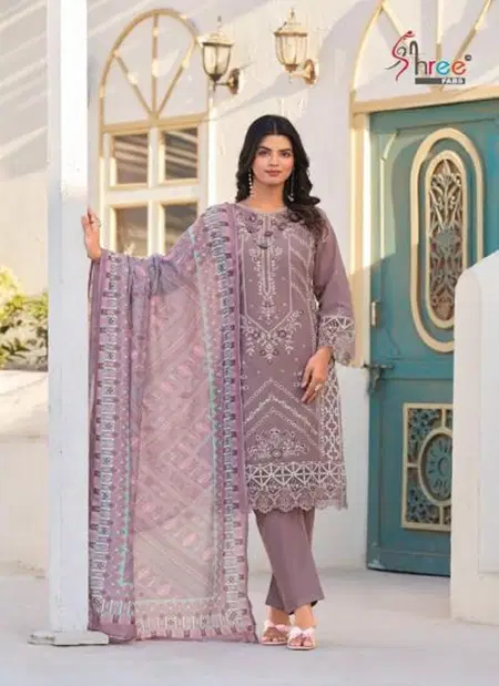 Tasrif 1001 By Shree Cotton Dupatta Cotton Embroidery Work Salwar Kameez